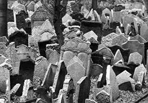 Stare Mesto Prints: Headstones in the Prague Old Jewish Cemetery