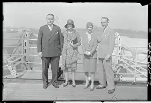 Hearst Family Members Posing on Ship Deck