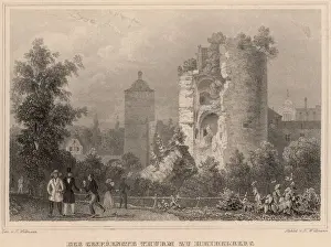Prints of An engraving of the ruins of Heidelberg in Germany. Original Artwork: Engraving by E Willman. (Photo by Hulton Archive/Getty Images) Heritage Images Prints: Heidelberg