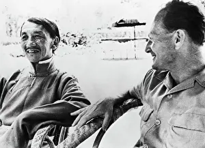 Lhasa Prints: Heinrich Harrer with Commander of Tibetan Army