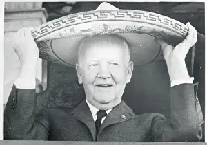 Heinrich Lubke Prints: Heinrich Luebke Wearing Charro Hat