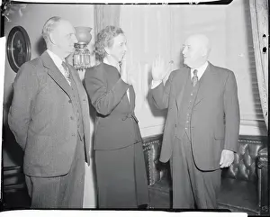 Helen Douglas Mankin Taking Oath