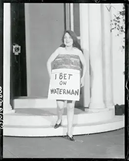 Embarrassment Prints: Helen Ford Wearing Barrel