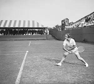 Tennis Court Prints: Helen Jacobs Playing in US Tennis Championships