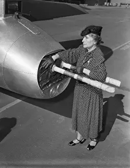 Writer Prints: Helen Keller Feeling a B-17