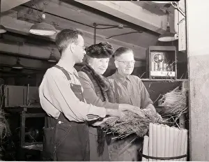Broom Prints: Helen Keller Learning About Broom Making