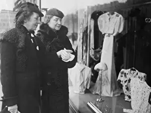 Polly Thompson Prints: Helen Keller Window Shopping with Secretary