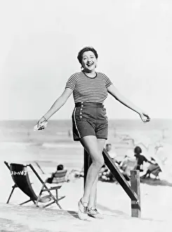 Helen Morgan Posing at the Beach