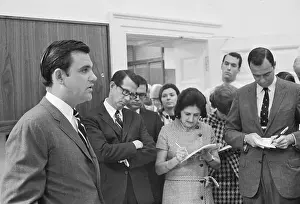 Ziegler Prints: Helen Thomas Taking Notes at Press Conference