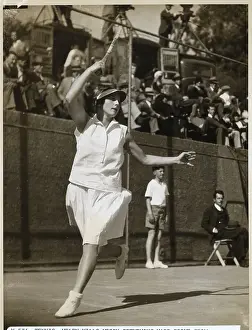 Ball Court Prints: Helen Willis Moody Returns Ball In Tenni