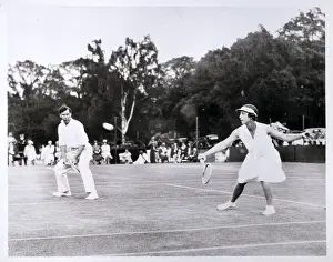 Action Prints: Helen Wills Moody Playing Tennis