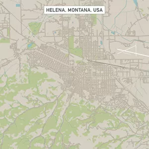 Montana Gallery: Helena Montana US City Street Map