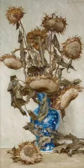 Prints of Helianthus, 1926. Creator: Alois Hanisch. (Photo by Heritage Art/Heritage Images via Getty Images) Quiet Beauty: Moments of Stillness Captured in Art: Helianthus
