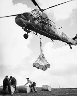 Delivery Prints: Helicopter Delivering Barrel/Detergent
