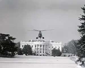 Helicopter Lifting Off From the White House Lawn