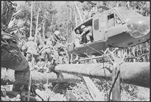 Special Forces Prints: Helicopter Picking Up Wounded American Soldiers in South Vietnam