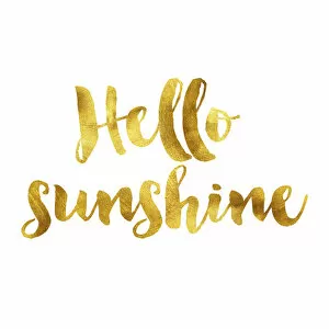 Hello sunshine gold foil message