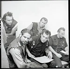 Motorcyclist Prints: Hell's Angels at a Press Conference
