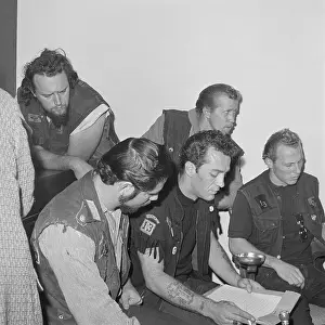 Motorcyclist Prints: Hell's Angels at a Press Conference
