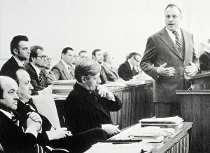 Helmut Kohl Addressing Chancellor and Foreign Minister