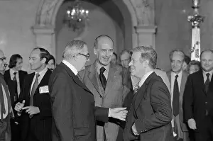 Valery Giscard Destaing Prints: Helmut Schmidt and Others Laughing Together