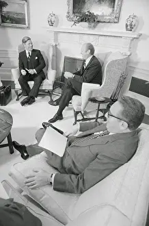 Helmut Schmidt Laughing with President Gerald Ford