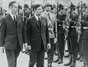Helmut Schmidt Reviewing Honor Guard