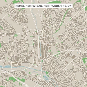 Computer Graphic Collection: Hemel Hempstead Hertfordshire UK City Street Map