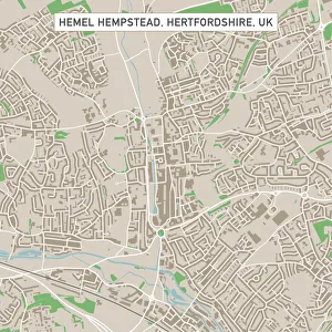 Computer Graphic Collection: Hemel Hempstead Hertfordshire UK City Street Map