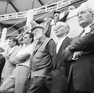 Bayonne Prints: Hemingway And D. Ortega Watch Bullfight