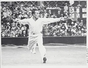 Henri Cochet in Tennis Action