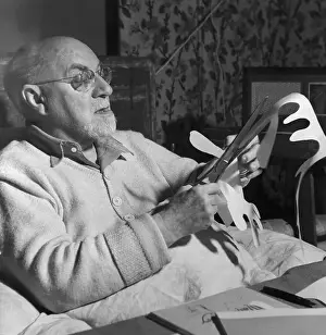 Eyeglasses Prints: Henri Matisse Working On Paper Cut-out