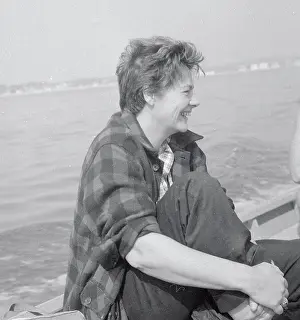 Henriette Rosenberg Sitting on Beach