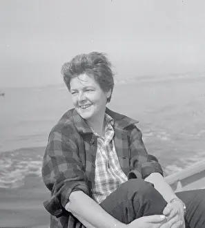 Henriette Rosenberg Sitting on Beach