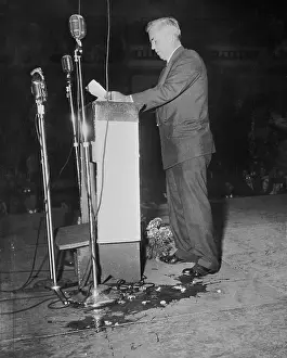 1948 Us Presidential Election Prints: Henry A. Wallace Speaking at Podium