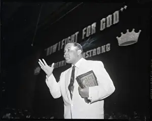 Preaching Prints: Henry Armstrong Preaching with Bible