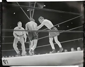 Arthur Donovan Prints: Henry Armstrong Versus Fighting Lou Ambers