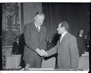Henry Cabot Lodge, Jr. and Sayed Hosni Shaking Hands