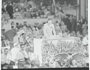 Henry Cabot Lodge Speaking at Podium to Crowd