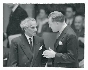 Henry Cabot Lodge Talking with V. V. Krishna Menon