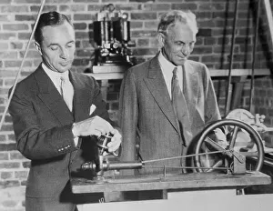Workshop Prints: Henry and Edsel Ford in Ford's Old Workshop