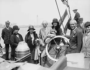 Henry Ford and Acquaintances on Ship Deck