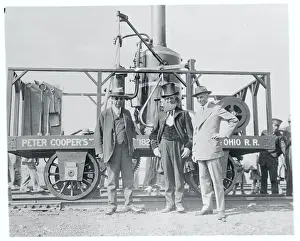 Henry Ford and Edward Hungerford Near Train Car