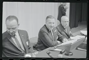 Henry Ford II Attending a Meeting