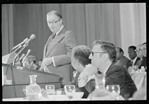 Henry Ford II Looking at Coleman Young