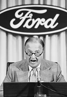 Henry Ford II Making Statement About Lawsuit