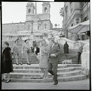 Henry Ford II with Second Wife at Spanish Steps