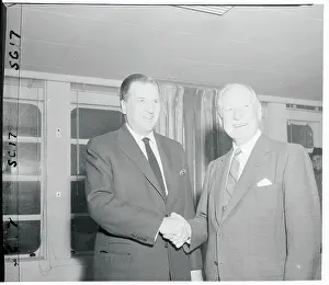 Curtice Prints: Henry Ford II Shaking Hands with Harlow Curtice