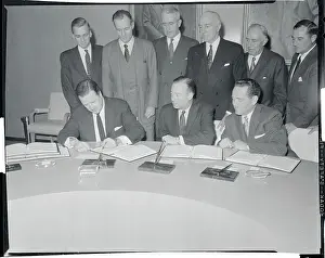 Dearborn Prints: Henry Ford II Signing Agreement