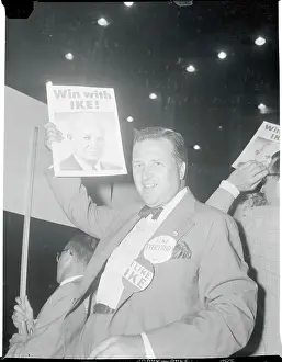 Henry Ford II Waving Campaign Poster